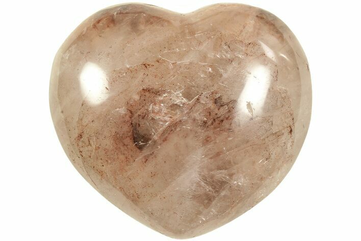 Polished Hematite (Harlequin) Quartz Heart - Madagascar #210507